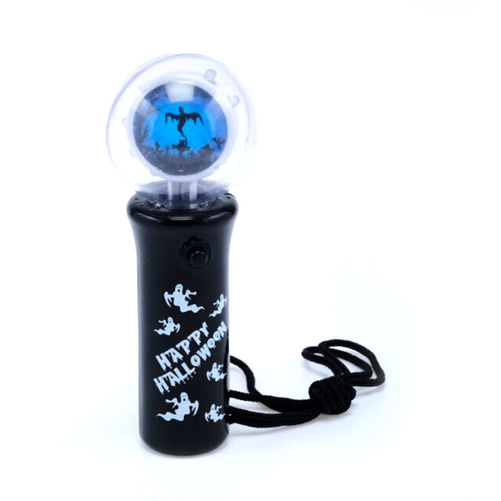 Halloween Assorted Toy Wand Led Spinner With Lanyard