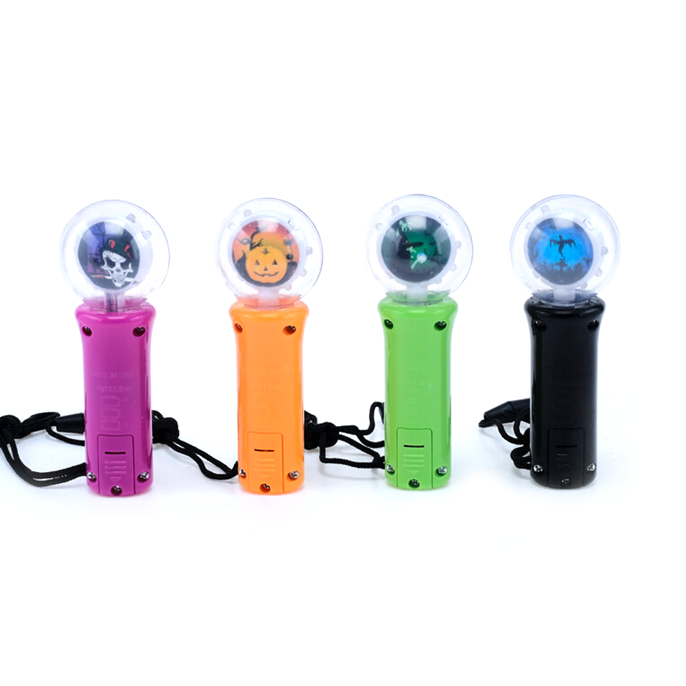Halloween Assorted Toy Wand Led Spinner With Lanyard