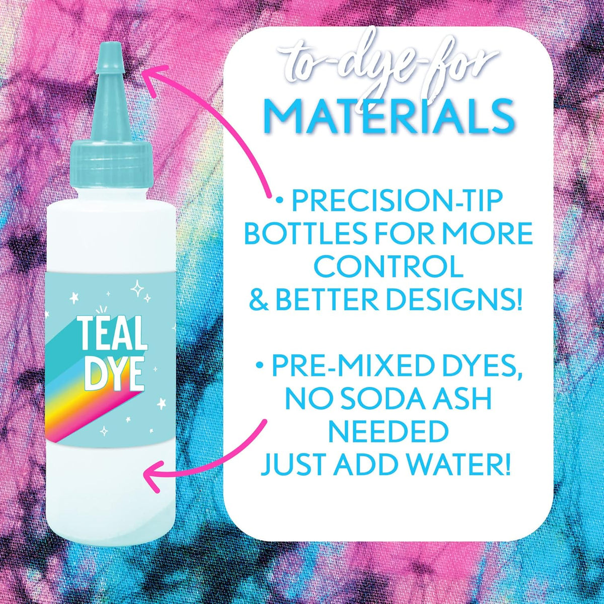 Just My Style Neon Midnight Tie Dye DIY Kit 8 Bottles