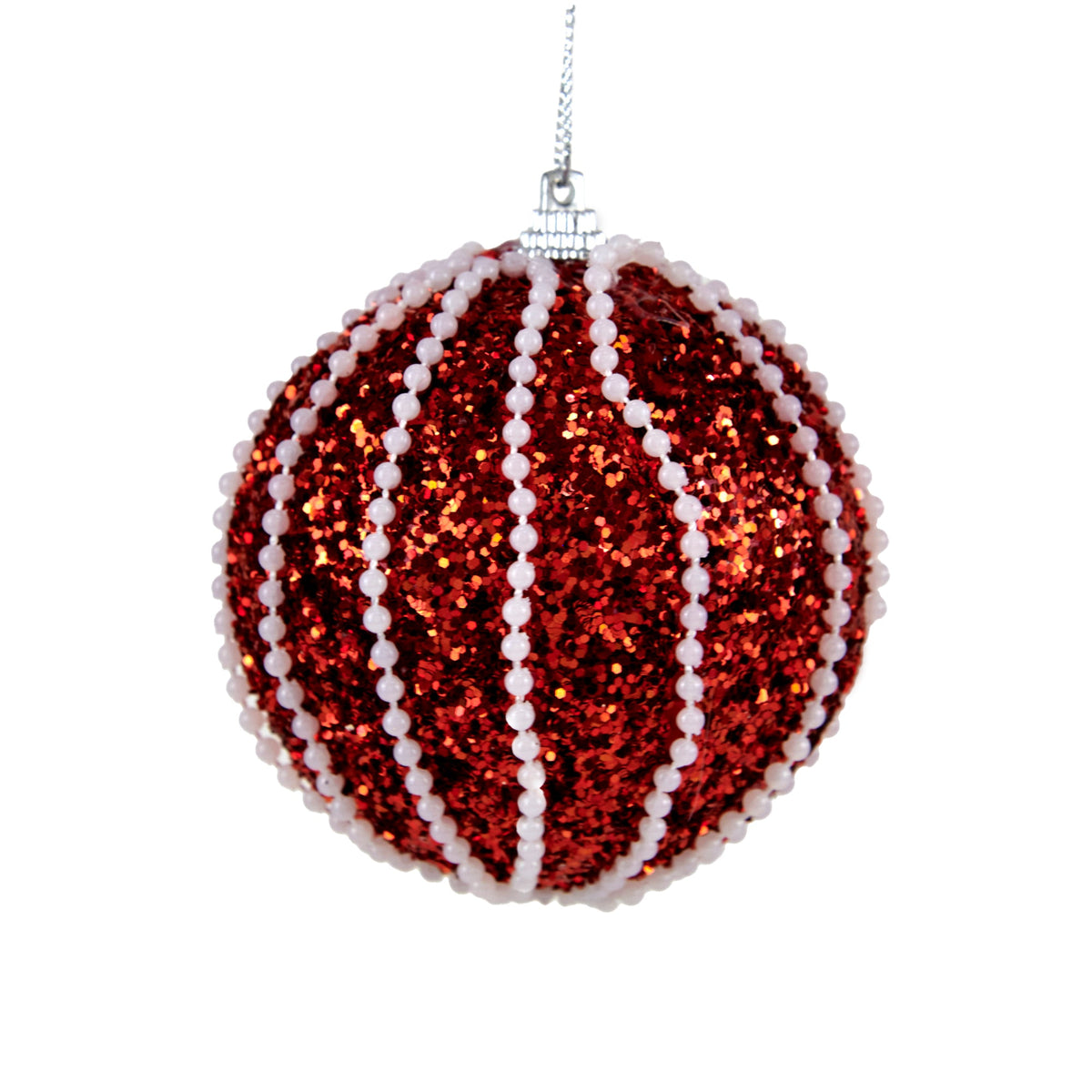 Christmas Bauble, Beading - 8cm