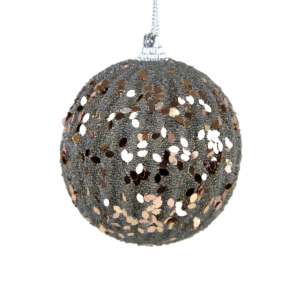 Christmas Bauble, String With Sequin #68- 8cm