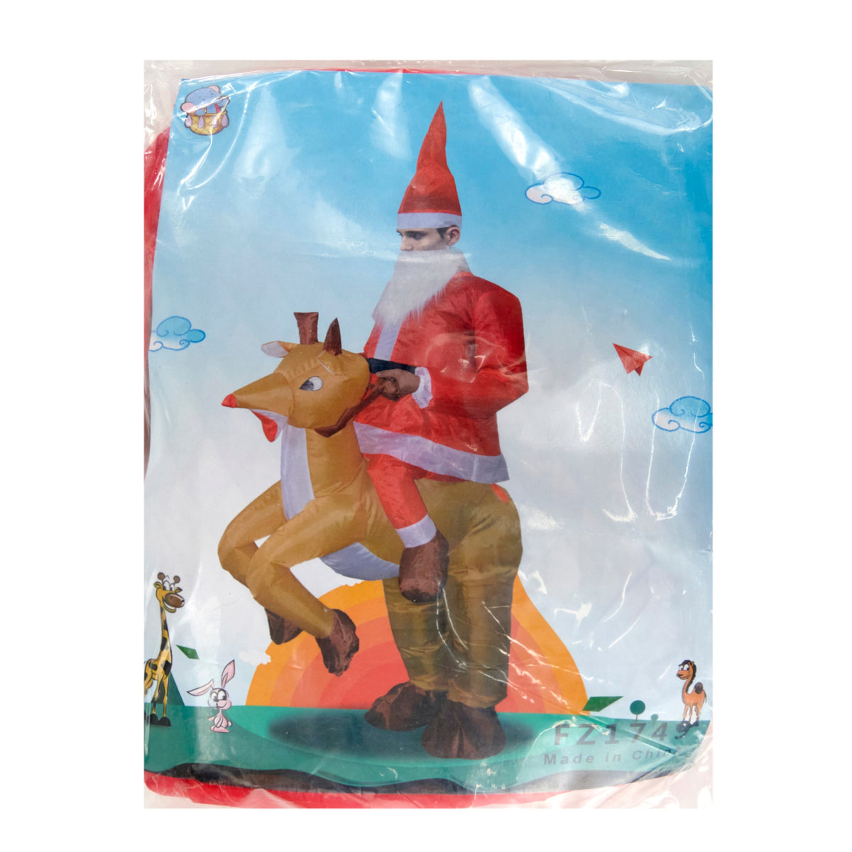 Christmas Inflatable Costume, Santa & Rudolf- 37x24x3cm