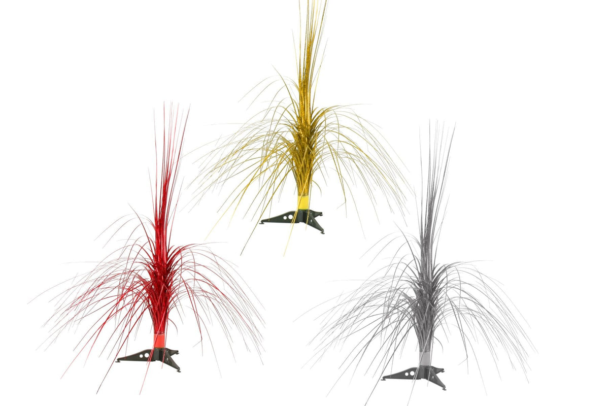 Christmas Tinsel Firework Center Piece, 3 Assorted- 60cm