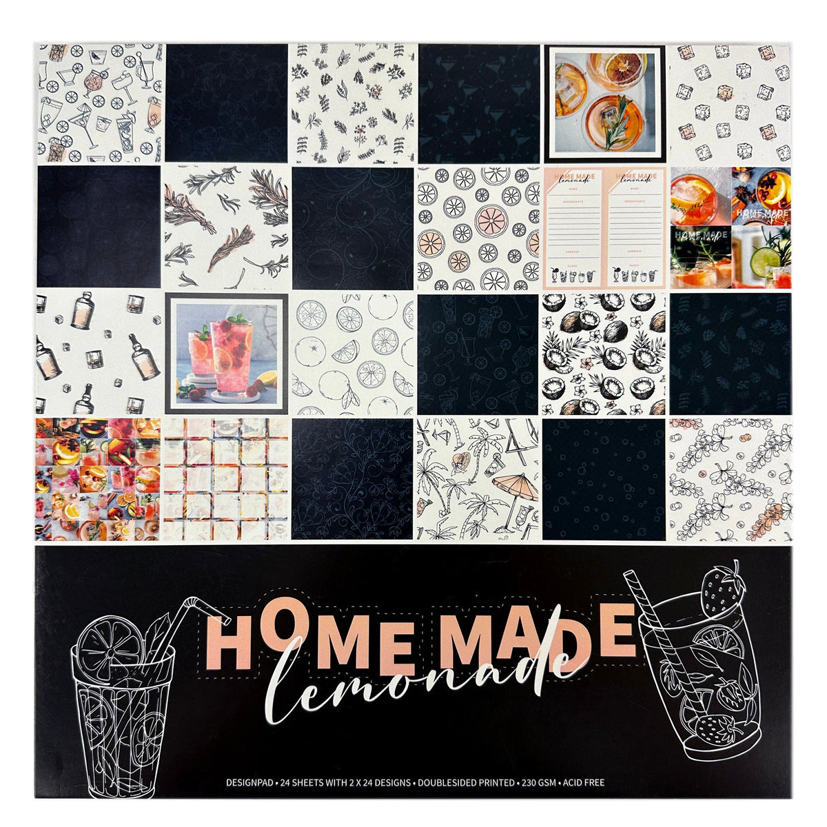 Design Pad 24 Sheets, Homemade Lemonade - 12x12in
