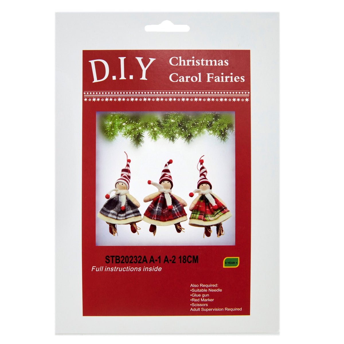 Christmas DIY, Girl Ornaments 3 Assorted- 18cm