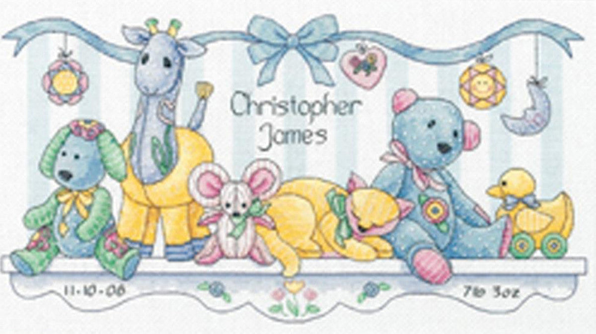 Dimension Baby's Birth Record Cross Stitch Kit- 14" x 8"