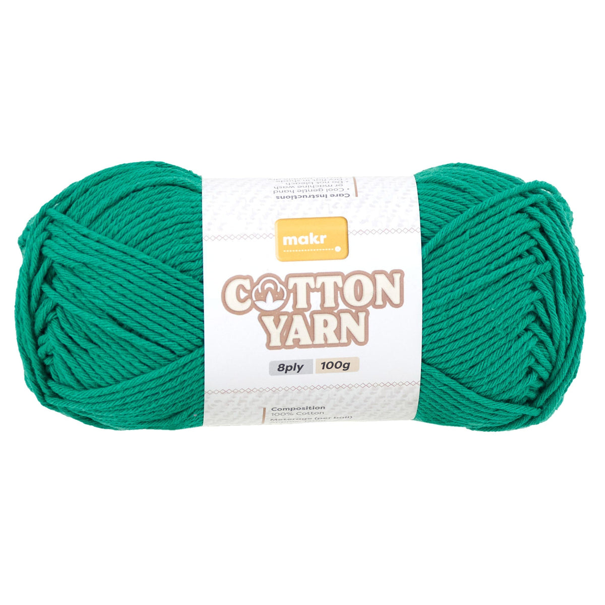Makr Cotton Crochet & Knitting Yarn 8Ply, 100g Cotton Yarn