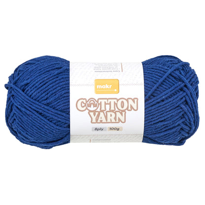 Makr Cotton Crochet & Knitting Yarn 8Ply, 100g Cotton Yarn