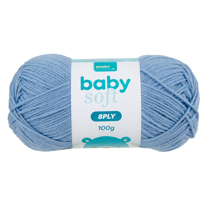 Makr Baby Soft Crochet & Knitting Yarn 8ply, 230m Acrylic Nylon Blend Yarn