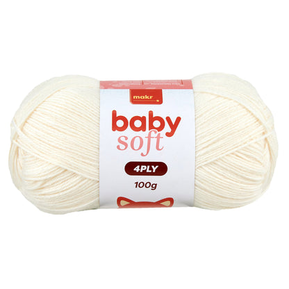 Makr Baby Soft Crochet & Knitting Yarn 8ply, 230m Acrylic Nylon Blend Yarn