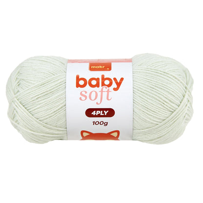 Makr Baby Soft Crochet & Knitting Yarn 4ply, 230m Acrylic Nylon Blend Yarn