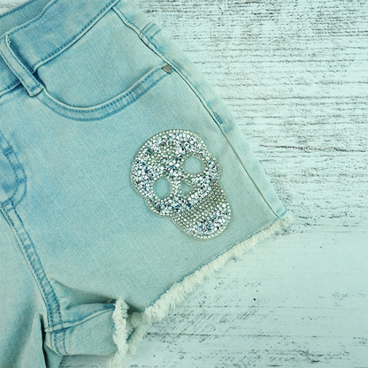 Arbee Crafty Patch, Rhinestone Skull- 1pc