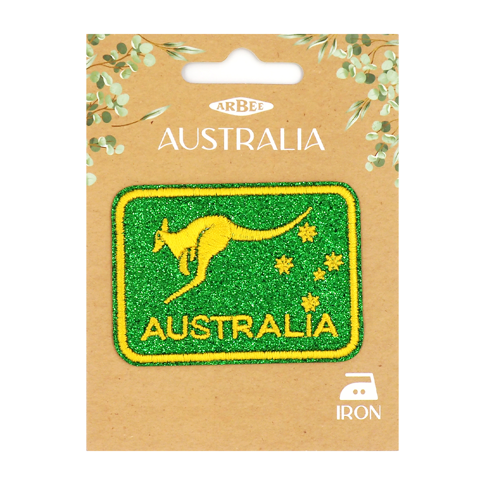 Arbee Crafty Patch, Australia Sport Glitter- 1pc