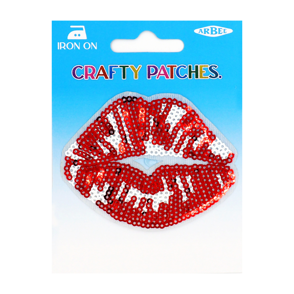 Arbee Sabrina Sequin Lips Crafty Patch 1pc