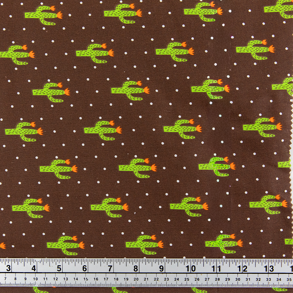 Print Craft & Quilting Fabric, Cacti And Dots- Width 112cm