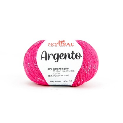 Argento Crochet & Knitting Yarn, 50g Egyptian Cotton Polyester Blend Yarn