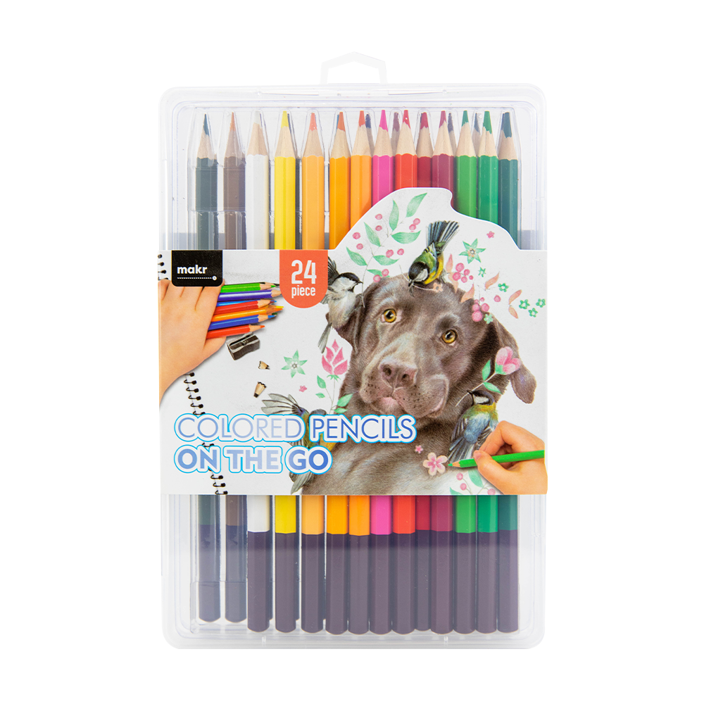 Makr Gift Box Coloured Pencils Art Set - 24pce