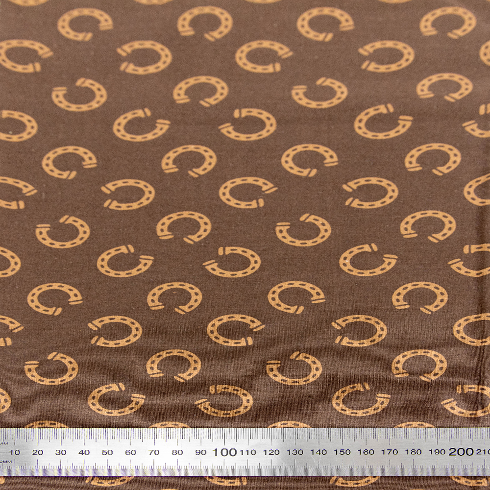 Print Craft & Quiltng Fabric, Horse Shoe -Width 110cm