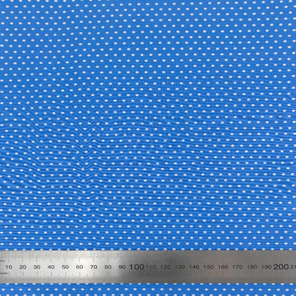 Print Craft & Quiltng Fabric, French Blue Pin Dot-Width 110cm