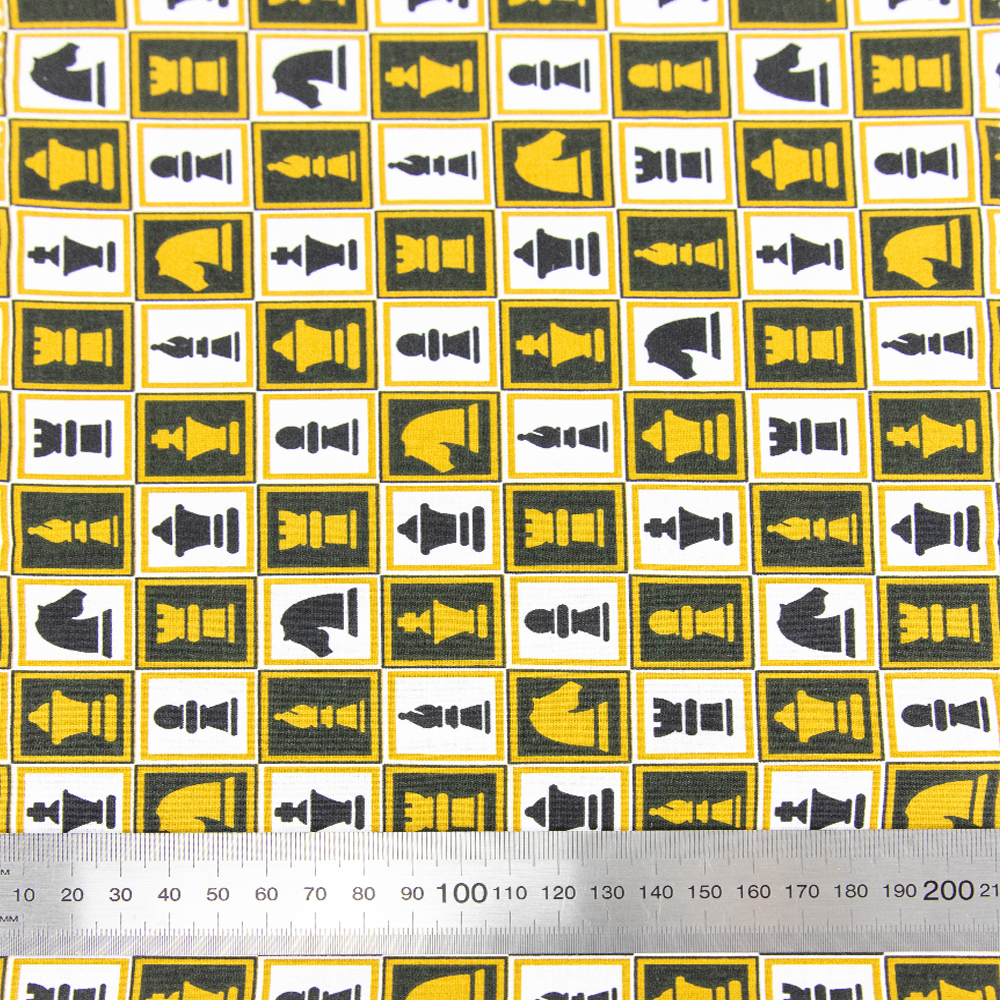 Print Craft & Quiltng Fabric, Check Mate-Width 110cm