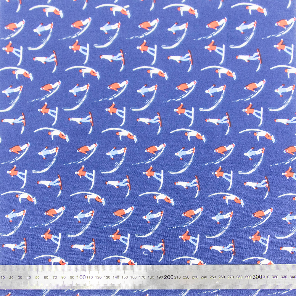 Print Craft & Quiltng Fabric, Snowboardng-Width 110cm