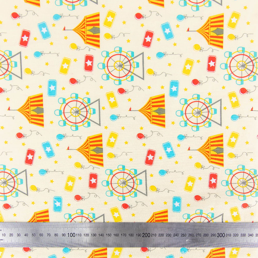 Print Craft & Quiltng Fabric, Welcome Circle-Width 110cm