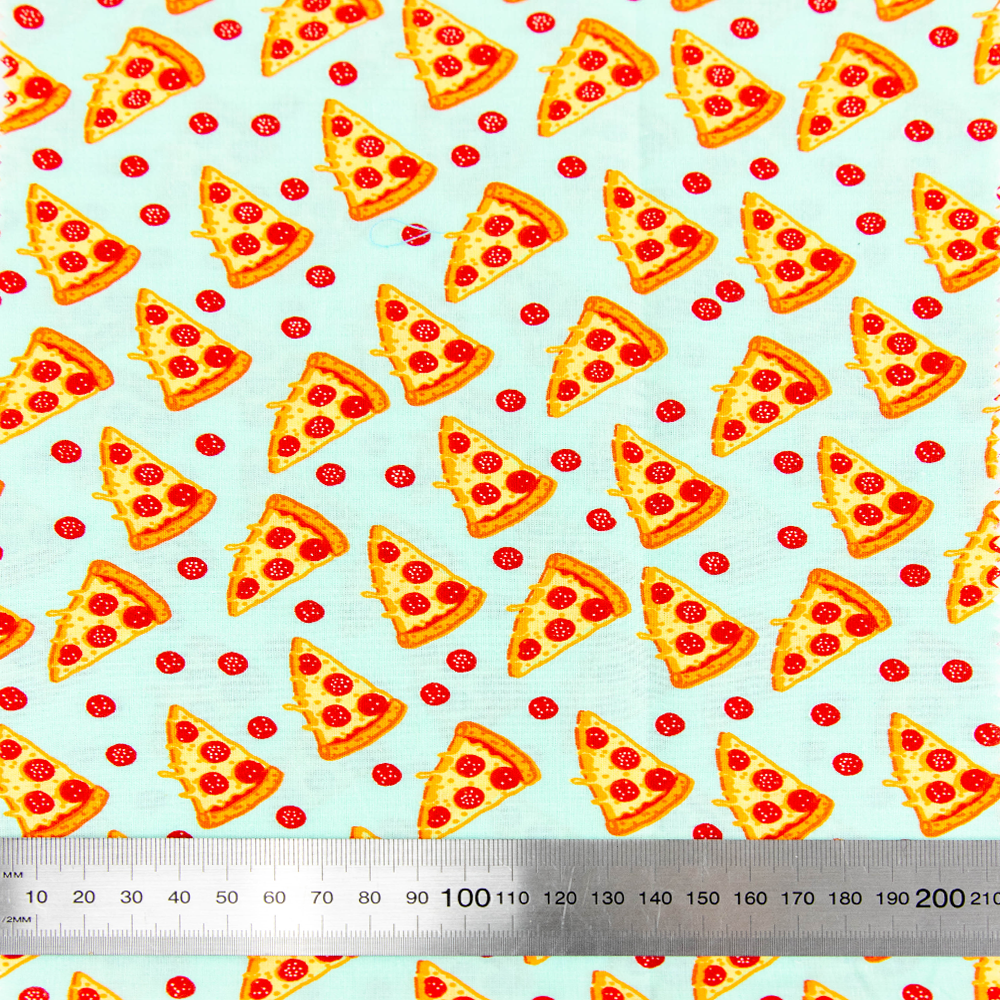 Print Craft & Quiltng Fabric, Cheesy Pizza-Width 110cm