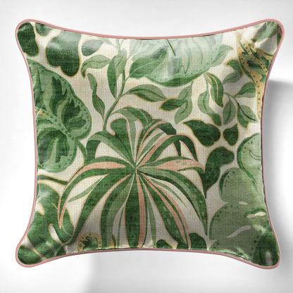 Duchess Decorative Cushion, Leaves- 43x43cm