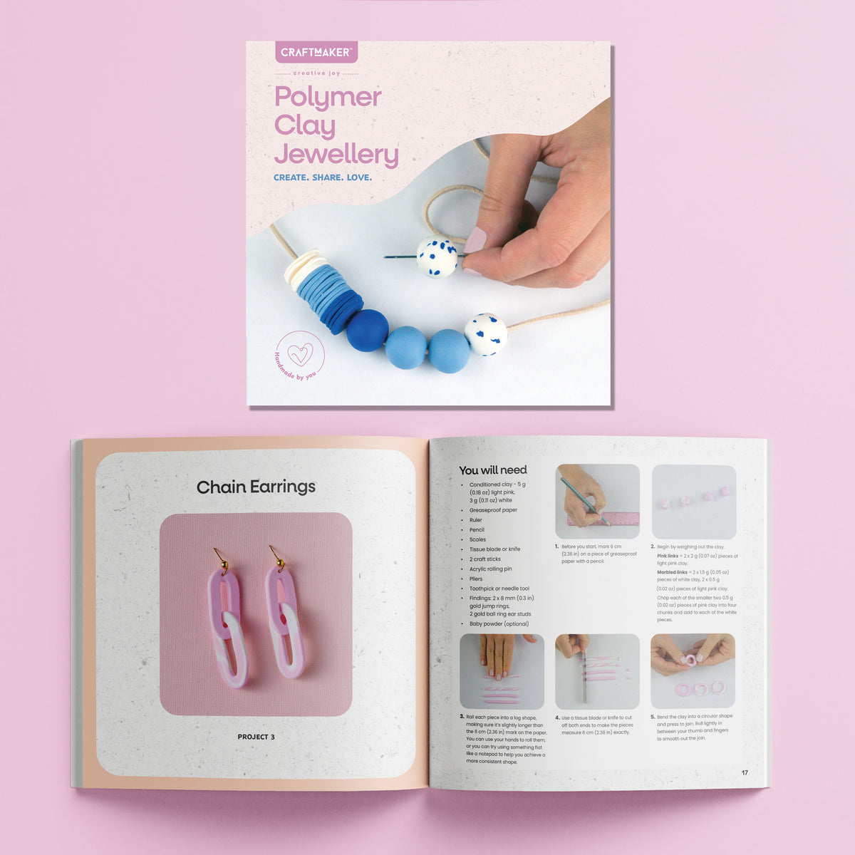 Craft Maker Polymer Clay Jewellery Kit (2025 ed)