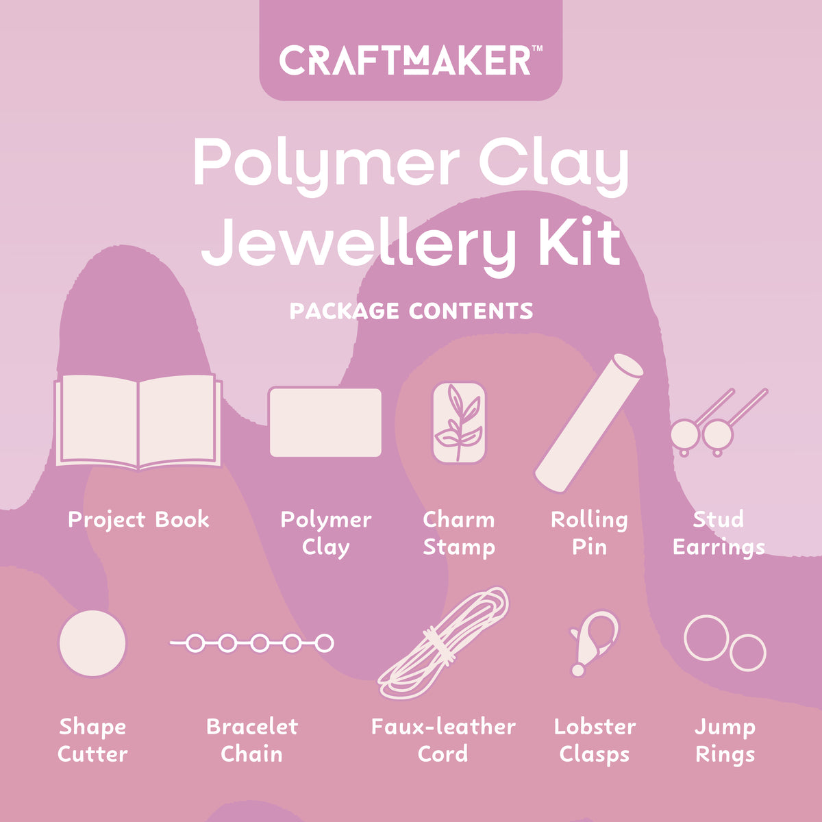 Craft Maker Polymer Clay Jewellery Kit (2025 ed)