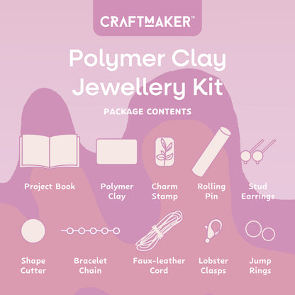 Craft Maker Polymer Clay Jewellery Kit (2025 ed)