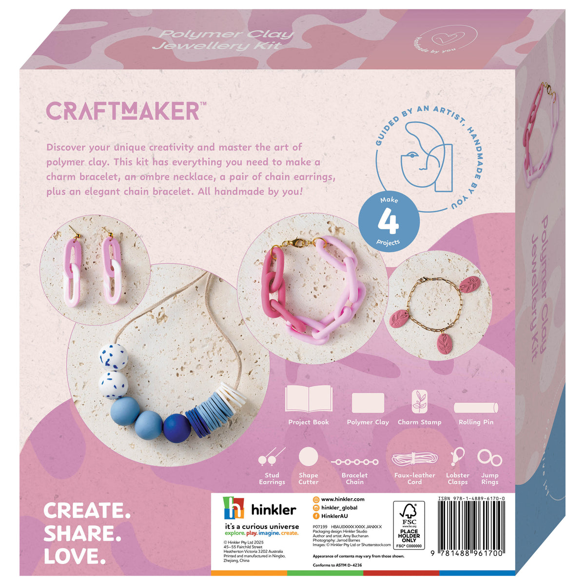 Craft Maker Polymer Clay Jewellery Kit (2025 ed)