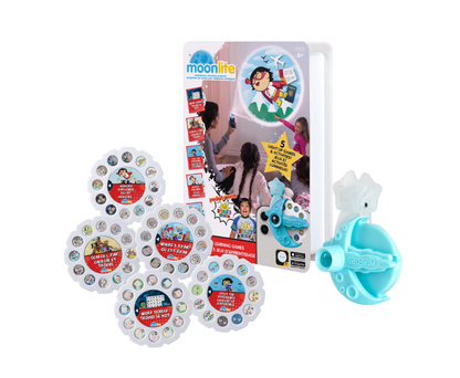 Moonlite Projector with 5 Ryan's World Memory and Reading Games