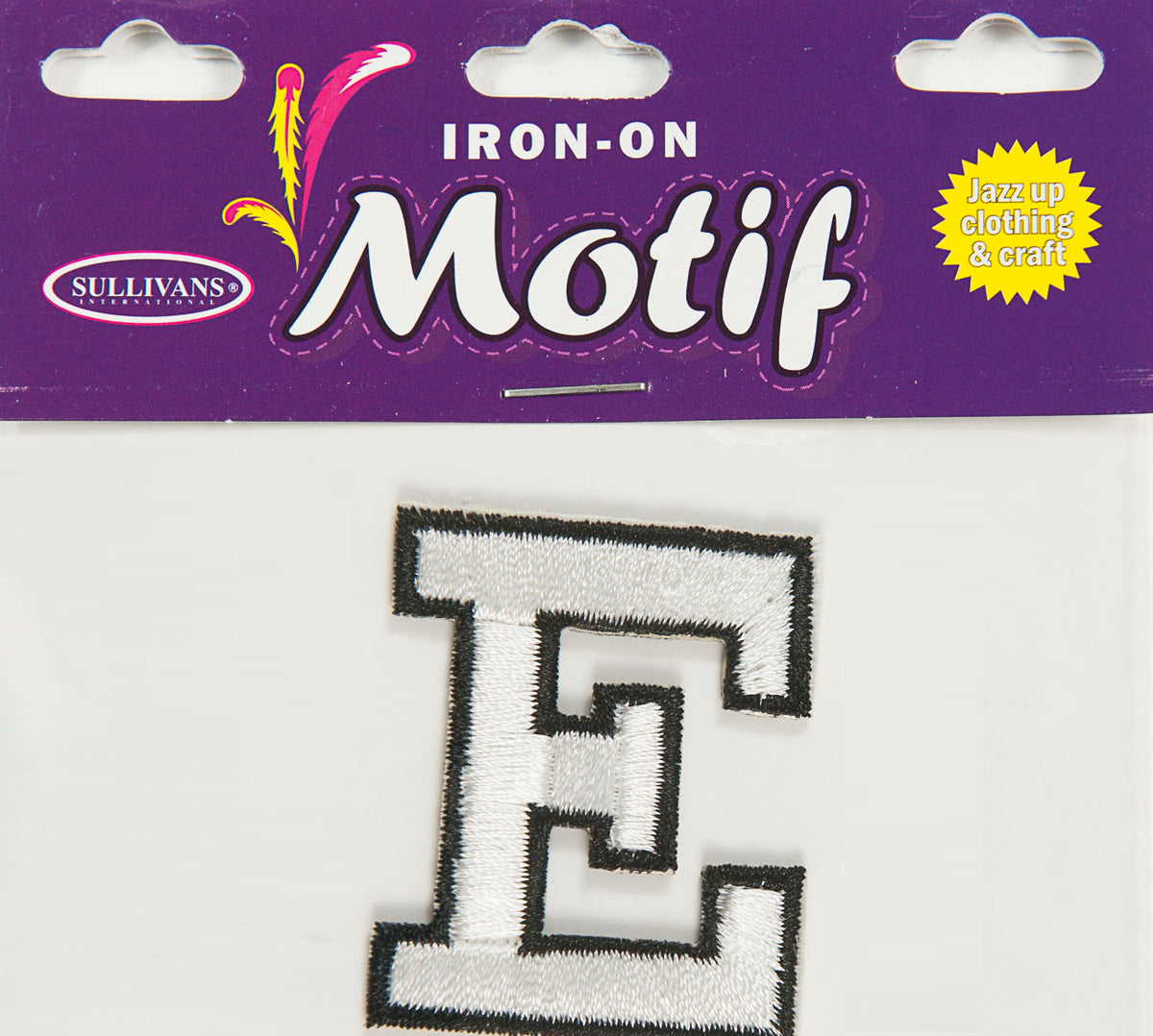Iron On Motif Letter, White - 45mm - Sullivans