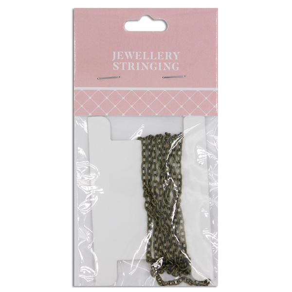 4x3mm Straight Oval Link Chain, Boho Gold- 1m- Sullivans