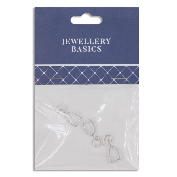 20mm Pendant Bale, Bright Silver- 3pc- Sullivans