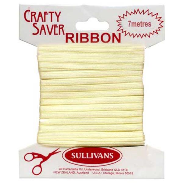 Crafty Saver Satin Ribbon, 3mmx7m