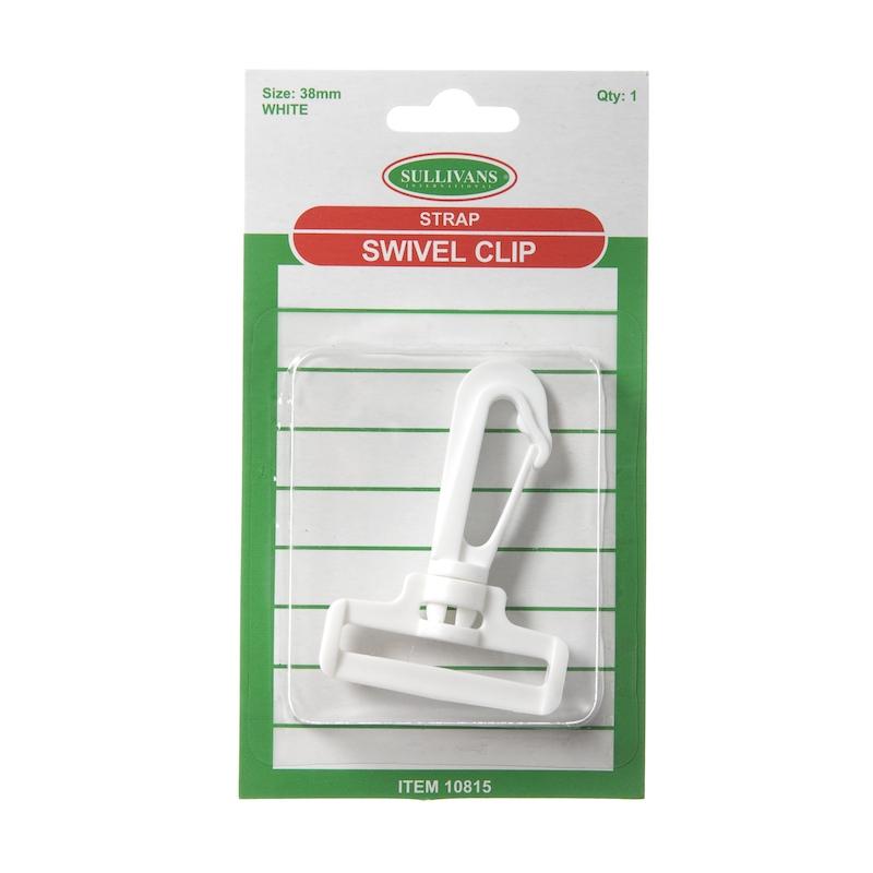 Sullivans Strap Swivel Clip, White- 38mm