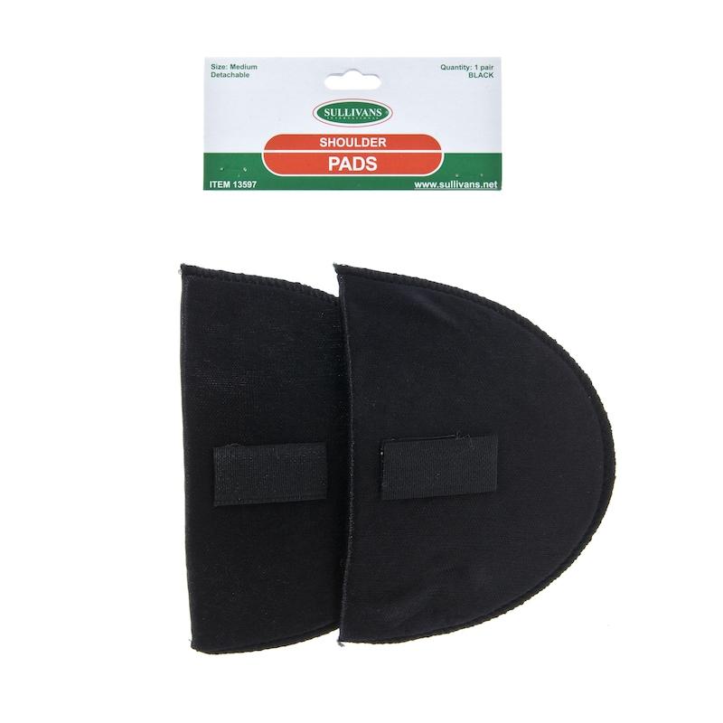 Sullivans Detachable Shoulder Pads, Medium- Black