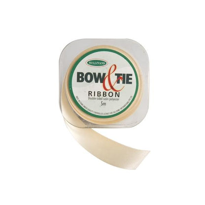 Satin Ribbon, White- 24mm x 5m