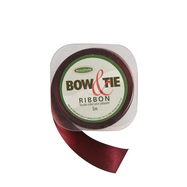 Satin Ribbon, White- 24mm x 5m