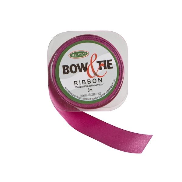 Satin Ribbon, White- 24mm x 5m