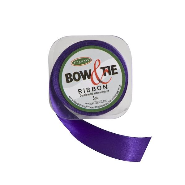 Satin Ribbon, White- 24mm x 5m