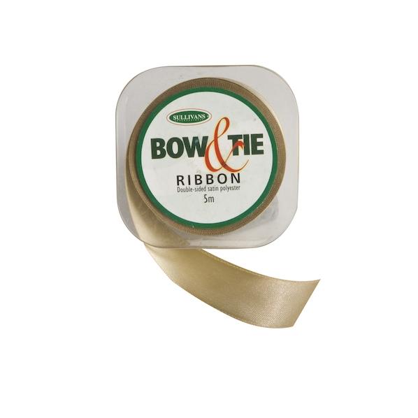 Satin Ribbon, White- 24mm x 5m