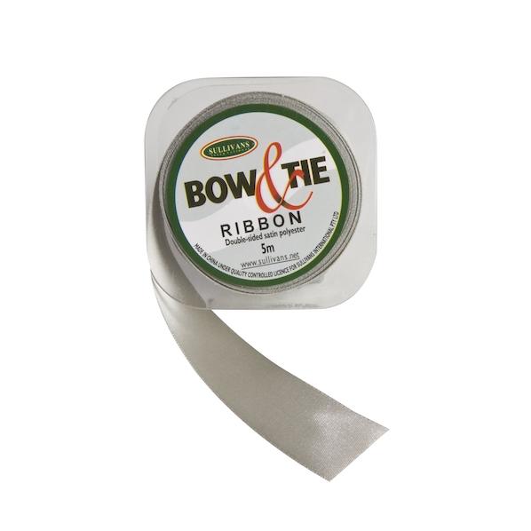Satin Ribbon, White- 24mm x 5m