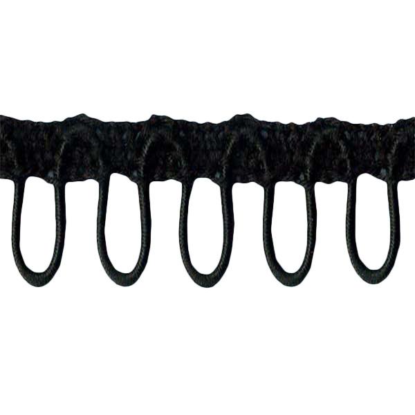 Sullivans Elastic Button Looping, Black- 17 mm