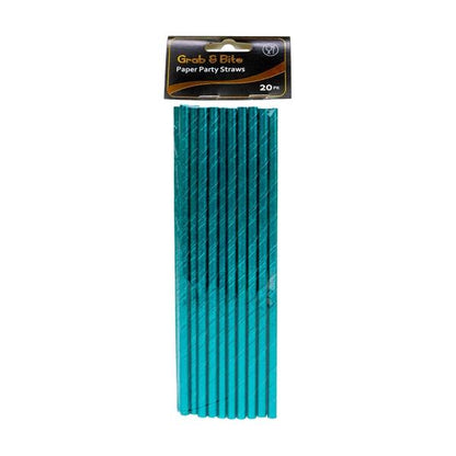 Metallic Party Paper Straw, 20pk