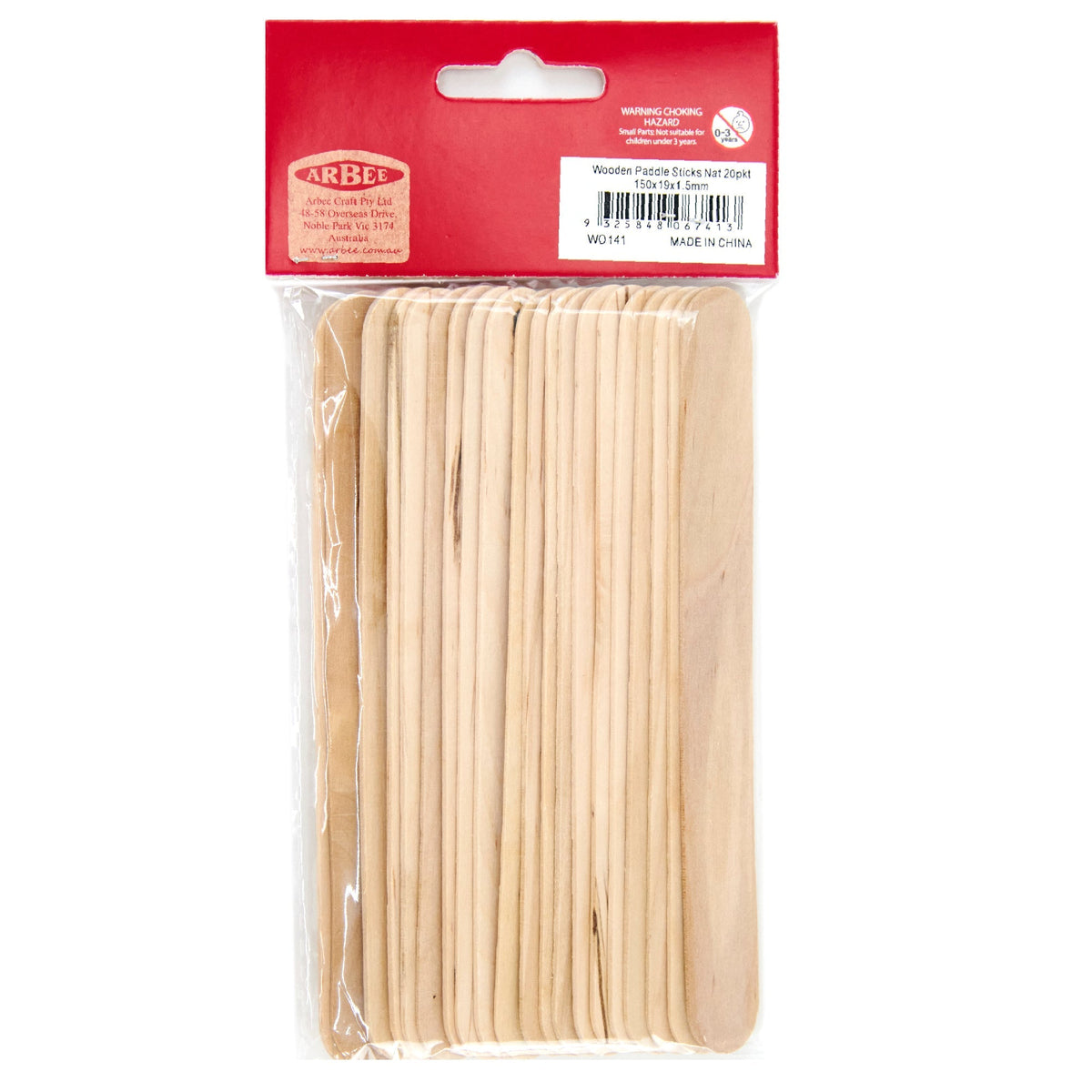 Arbee Paddle Sticks - 20pk