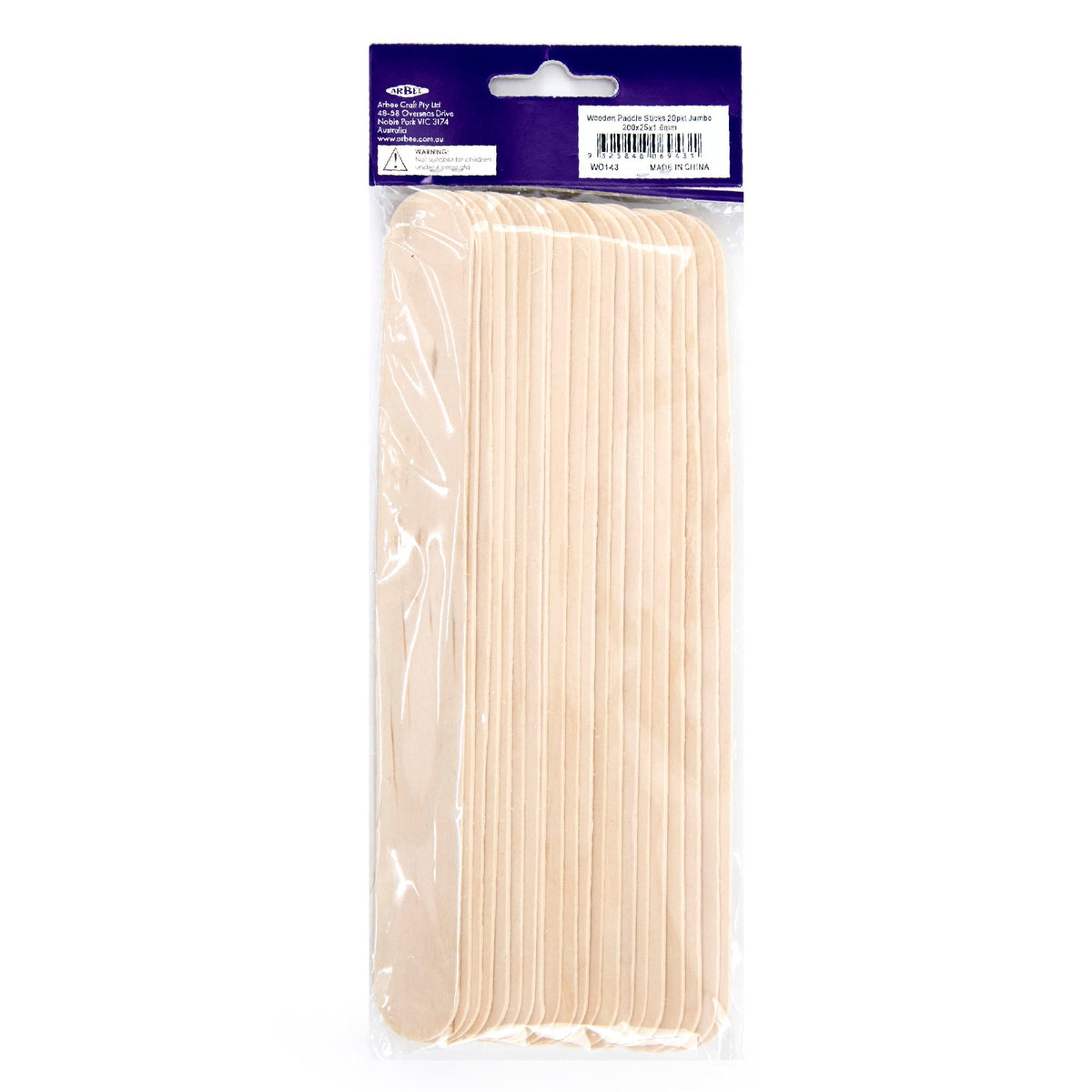 Arbee Paddle Sticks - 20pk