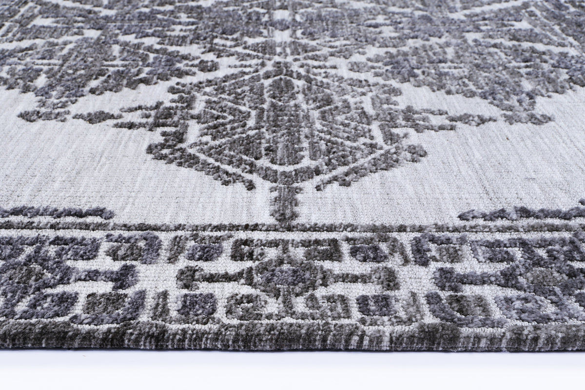 Ambarsar Beas Grey Cotton Blend Rug